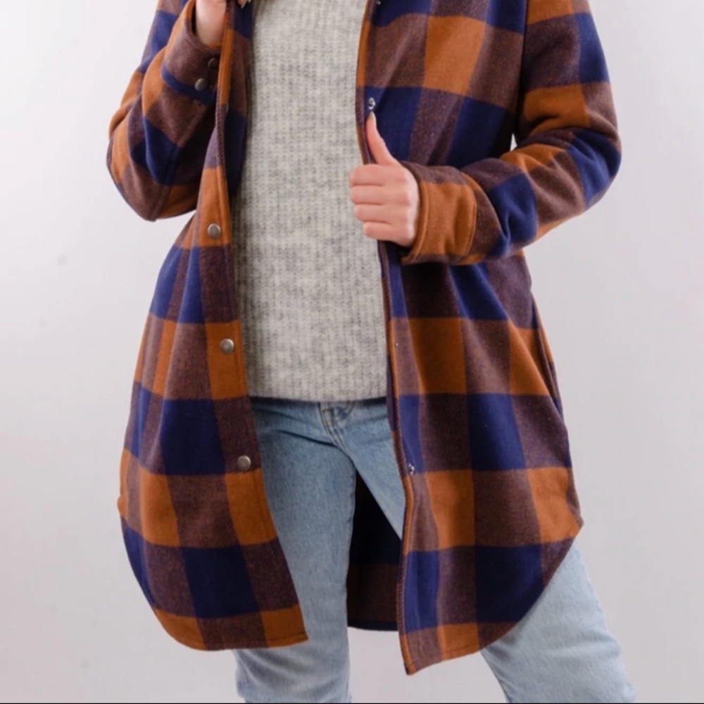 Spice Orange and Blue RDI Shacket - Picture 2 of 2